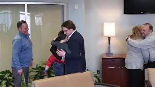 Hearttransplant recipient meets donors family at emotional gathering [upl. by Orsola]