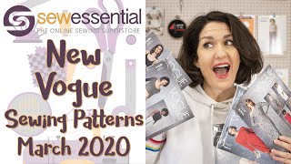 New Vogue Sewing Patterns  March 2020 [upl. by Aivital67]