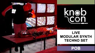 Knobcon cinematic techno live modular synth performance by POB [upl. by Philoo813]