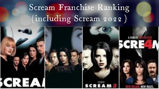 Scream Franchise Ranking including Scream 2022 [upl. by Retrak]