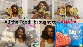 The Food I brought with me to Canada  Relocating from Nigeria to Canada Travel Vlog [upl. by Nnayelhsa]