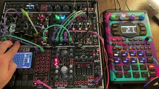 Eurorack Modular  SP404 MK2 Techno Jam 1 [upl. by Ahsietal559]