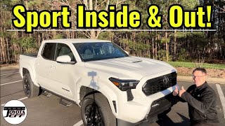 2024 Tacoma TRD Sport Interior Tour amp Key Features [upl. by Nairadas132]