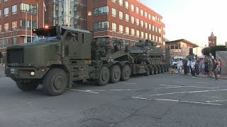 British Army Convoy  depart from Meet the Forces Day at Cardiff Bay [upl. by Erwin]