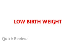 Low birth weight LBW  Psm park  MBBS [upl. by Annahtur]