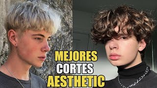 MEJORES CORTES AESTHETIC para CABELLO RIZADO y LISO  PEINADOS hombre 2021 [upl. by Htenek]