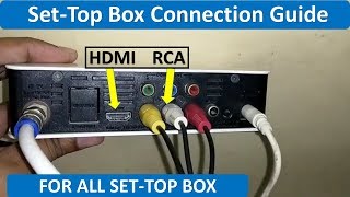 How to connect SetTop Box To Led Tv Lcd Tv or Smart Tv  Guide in Hindi [upl. by Ainnos]