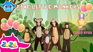 Five Little Monkeys Jumping On The Bed  Nursery Rhymes for Toddlers  ZuZu  Kids songs [upl. by Florie100]