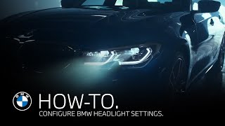 Configuring and adjusting BMW Headlight Settings  BMW HowTo [upl. by Danczyk551]