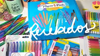 Recebidos da Paper Mate e Sharpie ❤️❤️ Unboxing de Papelaria art arte caneta [upl. by Dygall970]