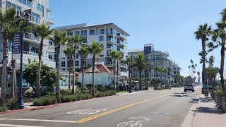 Downtown Oceanside California  Virtual Walk  4K  Oceanside Pier and Mission Avenue [upl. by Htabazile]