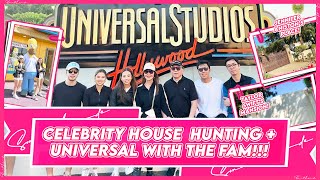 CELEBRITY HOUSE HUNTING TAYLORS KYLIE’S AND MORE amp UNIVERSAL STUDIOS with the FAM  Small Laude [upl. by Tiphani]