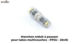 VIDÉO 360°  Manchon réduit à pousser 20 x 16 mm  pour tubes multicouches  PPSU MULTITUBO [upl. by Asilav]