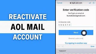 How to Reactivate AOL Mail Account VERY EASY [upl. by Lizned]