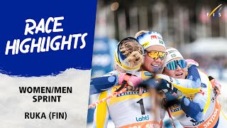 Valnes and Ribom unbeatable in the sprint in Ruka 2023  FIS Cross Country World Cup 2324 [upl. by Galloway]