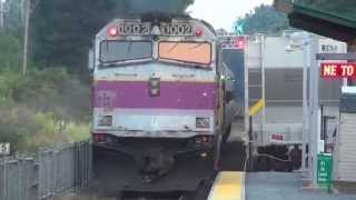 Leominster MBTA Commuter Trains 1033 Outbound 1002 Inbound   Leominster Station [upl. by Eirok]