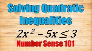 Solving Quadratic Inequalities [upl. by Dari]