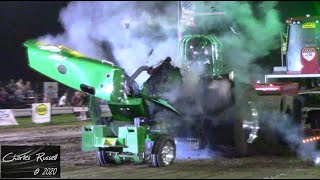 MASSIVE Tractor Pulling Engine Explosion 2020 [upl. by Rico]