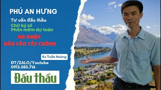 HD nhập báo cáo tài chính trên trang mua sắm công KsTuanHoang [upl. by Cosette]