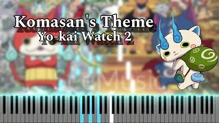 Yokai Watch 2  Komasans Theme Piano Tutorial [upl. by Akimas191]