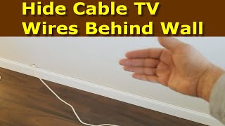 How to Hide Cable TV Wires in Wall [upl. by Adirahs]