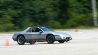 85 Fiero GT 38 V6 autocross  run 2 [upl. by Ynagoham]