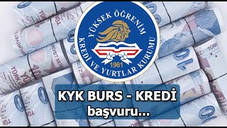 KYK Burs Başvurusu Ne Zaman  KYK Burs Başvurusu Nasıl Yapılır  KYK Burs Başvuru Süreci kykburs [upl. by Tnattirb]