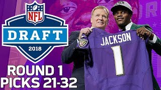 Picks 2132 Lamar Jackson Gets Drafted amp WRs Go off the Board Round 1  2018 NFL Draft [upl. by Muirhead80]