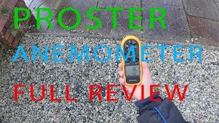 Proster Anemometer Unboxing Setup and Outdoor Wind Test Review [upl. by Surtimed]