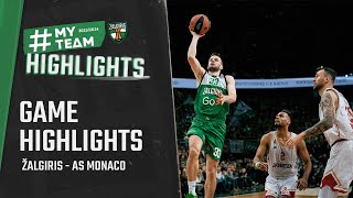 Žalgiris  AS Monaco  Game Highlights  20231208 [upl. by Kohn59]