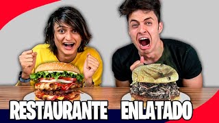 COMIDA DE RESTAURANTE VS COMIDA ENLATADA  Desafio [upl. by Tiffani334]