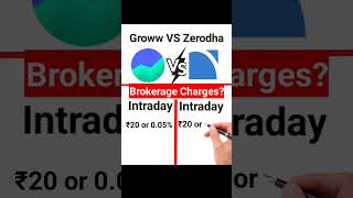 Groww VS Zerodha Trading Charges [upl. by Mordecai241]