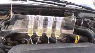 test injectoare cu eprubete 18 TDCI Ford Focus  leak off test Ford Focus [upl. by Ytsirhk896]