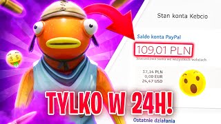 Dodałem KONTO PAYPAL do nicku w Fortnite  ILE ZAROBIŁEM w 24 GODZINY [upl. by Hebbe749]