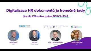 Digitalizace HR dokumentů je konečně tady Novela Zákoníku práce SCHVÁLENA [upl. by Fabrianne]