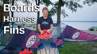 Boards Harness amp Fins  Wojtek Brzozowski  Windsurfing [upl. by Ymrej]