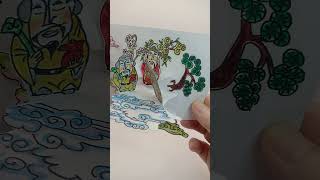 福祿壽三星高照四季平安  Popup Card cardmakingidea paperart diycard Shorts diy 3dcard [upl. by Euhc387]