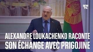 quotIls vous écraseront comme un insectequot Loukachenko raconte son échange avec Prigojine [upl. by Malvia848]