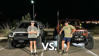 Tacoma on 35’s vs Jeep on 40’s  Rock Crawling [upl. by Baseler]