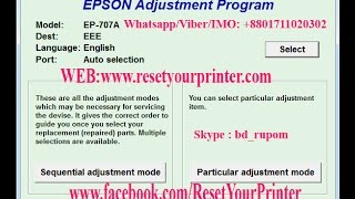 EpsonEP707AAdjustmentProgram  EpsonEP707AReset Tool [upl. by Bohaty]