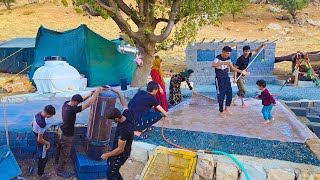 🪣🧼quotAmir and family Installing a Water Heater amp Washing Rugs A Family Day at the Farmquot🧹 [upl. by Nilram440]