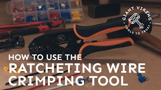 How to use the Ratcheting Wire Crimping Tool  Giant Viking Tools [upl. by Knapp]