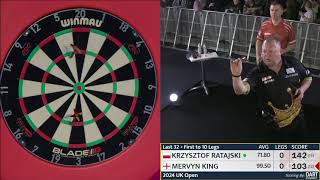 Krzysztof Ratajski vs Mervyn King  UK Open 2024  PDC Darts Full Match Replay [upl. by Yrhcaz]