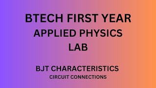 BTECH 1ST year experiment BJT INPUT and OUTPUT characteristics connections [upl. by Mcevoy]