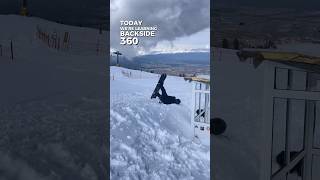 1st Backside 360 snowboard tip👊 skateboarding snowboarding [upl. by Silevi]