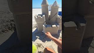 🦐🏰🌊 sand sandart sandcastle sandsculpture sandasmr satisfying oddlysatisfying satisfyingsand [upl. by Aborn]