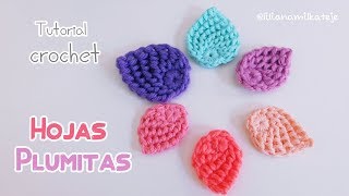 Como tejer hojas o plumas en crochet ganchillo tunecino Paso a paso [upl. by Binnings]