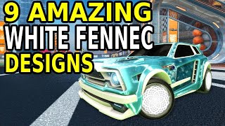 9 AMAZING WHITE FENNEC DESIGNS  Rocket League [upl. by Ialocin505]