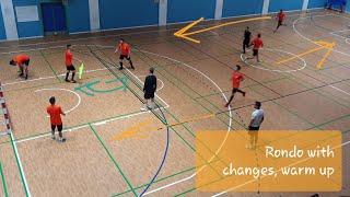 Futsal warm up drill  technical tactical exercise  Rondos with changes [upl. by Yntrok]