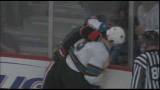 Doug Murray vs Adam Burish Nov 16 2008 [upl. by Adialeda]